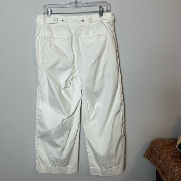 Anthropologie Hei Hei Wide Leg Cropped White Pants Size 30 Tall Boho Costal - Picture 9 of 9